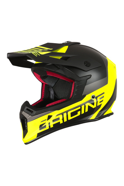 Origine Casca motocross Hero Mx, culoare negru/galben fluo, marime M
