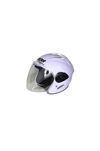 ROY Casca moto semi-integrala pentru copii, Safebet HF-226, culoare alb, mari...