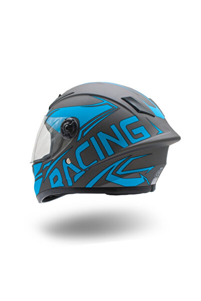 XTR Casca moto integrala copii, XTR506, culoare negru/albastru, marime YL