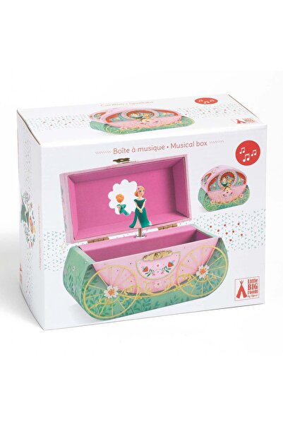djeco Musical Box Horse-Drawn Carriage Ride,