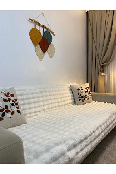 BURYAHOME غطاء كرسي منفوخ أبيض 170x220