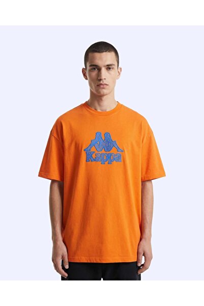 Kappa Linea Erkek Koyu Turuncu Oversize Tişört