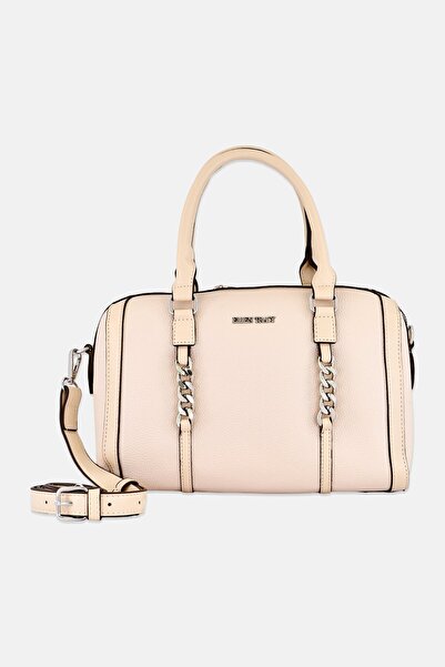 Ellen Tracy حقيبة كروس بودي نسائية من ماديسون بتصميم بيبل جرين بمقبضين، لون عاجي