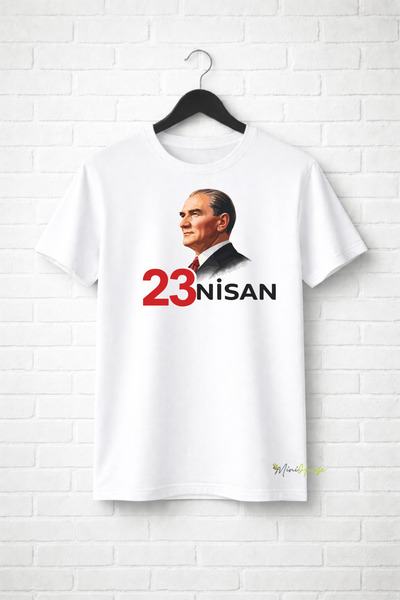 CACTUS COLLECTION ATATÜRK BASKILI BAYRAK 23 NİSAN T-SHIRT %100 PAMUK