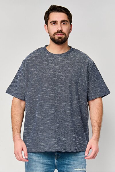 Brave Soul Men Crew Neck Short Sleeve Textured T-Shirt, Multicolor
