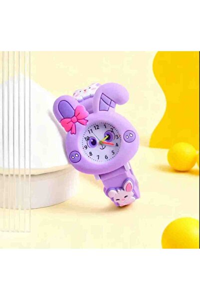 BBS ساعة يد للأطفال من تافسانك بتصميم سيليكون لطيف - اللون: أرجواني