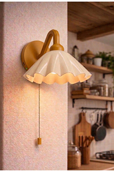 Limon 3D Desing Şarjlı Kablosuz LED Işıklı Duvar Apliği - Modern Başucu Lamba...
