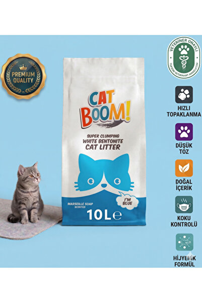Cat Boom Marsilya Sabunu Kokulu Bentonit Kedi Kumu 10 Lt