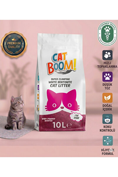 Cat Boom Bebek Pudrası Kokulu Bentonit Kedi Kumu 10 Lt