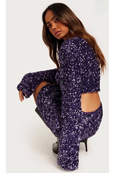 CRAS COPENHAGEN Rochie Stellacras Mov, cu Paiete