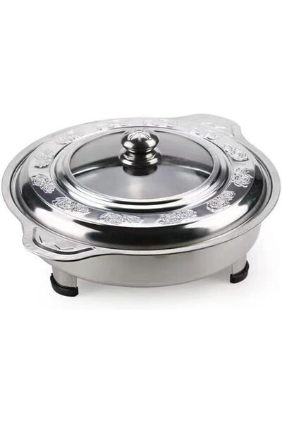 Arabest صواني تقديم الطعام الدائرية من الفولاذ المقاوم للصدأ، حافظات للحرارة ...