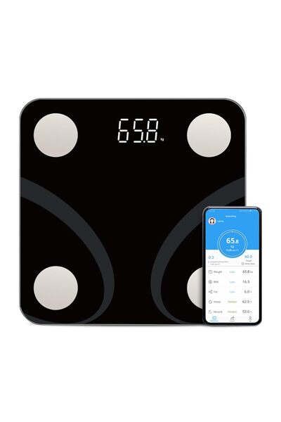 Arabest Electronic Weight Scale, Monitors 12 Body Metrics Including BMI and B...