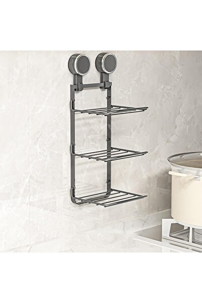 Arabest رف تخزين معدني قابل للطي والإزالة، مثالي للمطبخ وغرفة الطعام والحمام ...