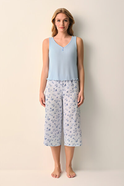 SUWEN Betty Kapri Shorts Pajama Set