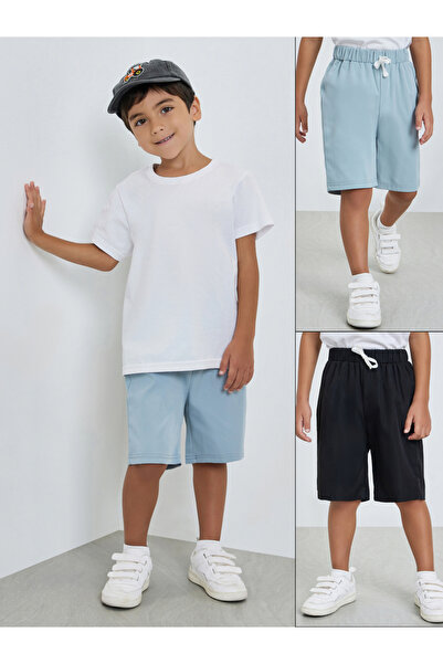 Styli Pack of 2 - Boys Solid Knee-Length Shorts