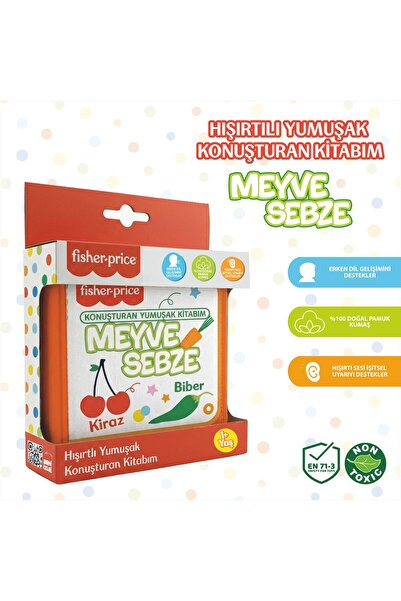 FISHER PRICE Konuşturan Bebek Kitabı Hışırtılı Sesli, Duyusal, Zeka Gelişim 0...