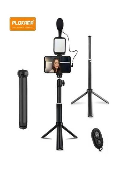 Generic Plokama PK_772 LED Selfie Light & Microphone Kit Ideal for Vlogging S...