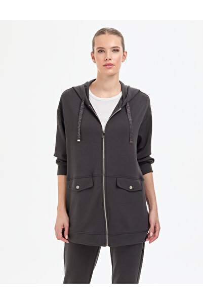 Pierre Cardin Anthracite Oversize Knitted Cardigan 50309107-Vr006