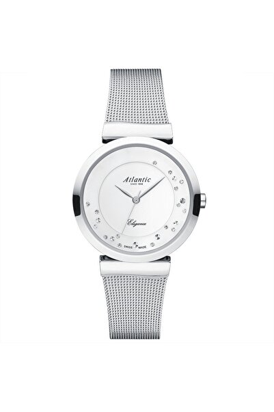 Atlantic Ceas Elegance, inox argintiu, carcasa 34mm, cadran argintiu, cristal...