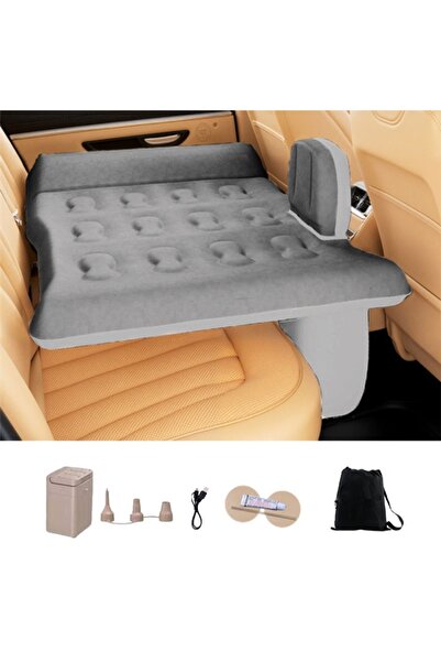ET-LIFE Car Air Mattress, Portable Inflatable Bed with Built in Air Pump, Sto...