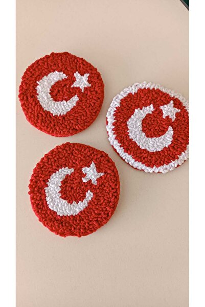 Poe Stitch 10’lu Türk Bayrağı Punch İşleme Broş – El Yapımı Özel Tasarım 🇹🇷