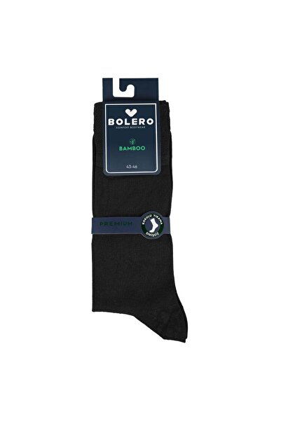 Bolero Erkek Premium Dikişsiz Kokulu Yazlık Bambu Çorap Siyah
