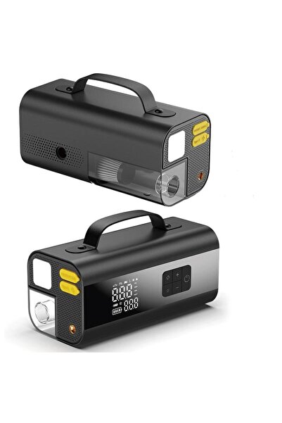 Generic مجموعة طوارئ للسيارة 10 في 1: شاحن بطارية، ضاغط هواء، بنك طاقة، مكنسة...