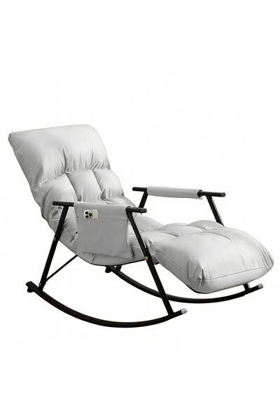 VmaxVision كرسي استرخاء قابل للتعديل مع جيب جانبي وسادة ظهر ناعمة لغرفة المعي...