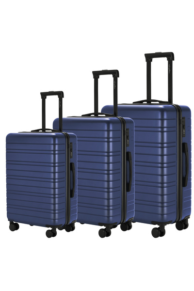 AZZHAAR مجموعة حقائب سفر مكونة من 3 قطع مصنوعة من مادة ABS وحقيبة سفر صلبة قا...