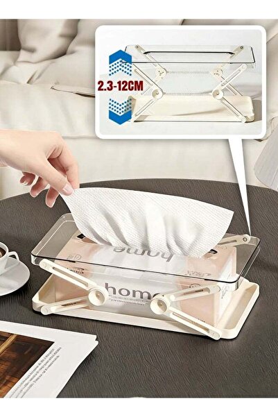 Generic Spring Tissue Box Holder Auto-Lowering Acrylic Clear Tissue Box Cover...