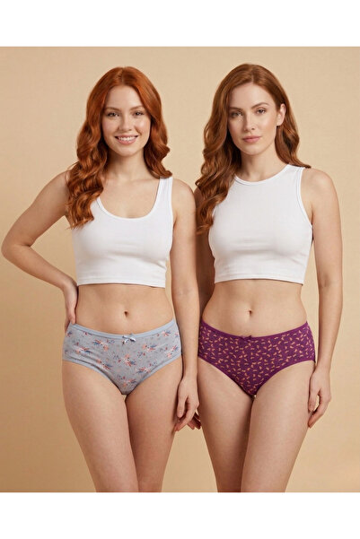 JENİKA 2-Piece Women's Bato Panties with Bow Detail, Soft, Flexible, Comforta...