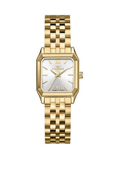 FERRO Yellow Steel Cord Women Wrist Watch Fl21775A-B 3Atm Water Resistant 2 Y...