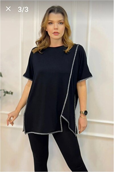 PARKDERİN Asymmetric Bluz with Sim Ribbons