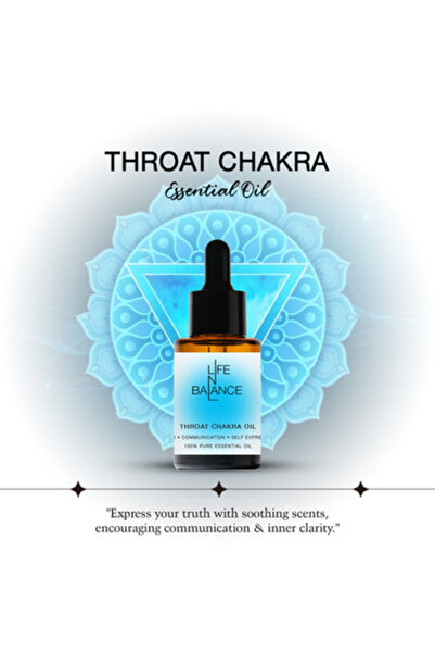 Lifenbalance Throat Chakra Oil 15 ml – 852 Hz Vibrational Healing Oil for Com...