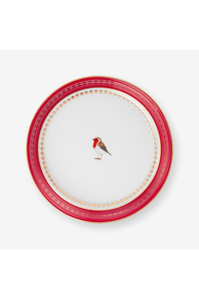 Pip Studio Love Birds Kırmızı Porselen Çay Tabağı 9 Cm