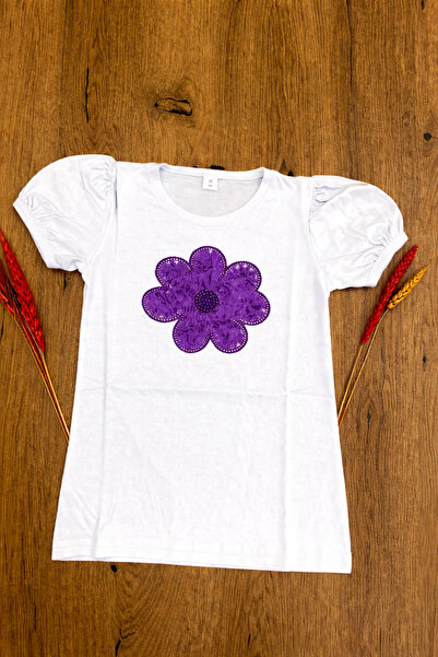 ÇLM STORE Κοριτσίστικο χτενισμένο βαμβάκι με σχέδιο μαργαρίτας