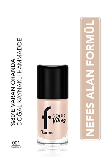 Flormar Good Vibes Yüksek Pigmentli & Parlak Bitişli Nefes Alabilen Oje