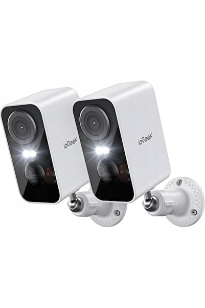 ie Geek Cameră de supraveghere ieGeek S2, Set de 2, 2K QHD, Wireless, 10000 m...