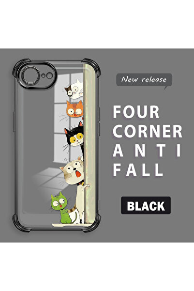 Hontinga iPhone 16E Compatible Camera Protected Transparent Soft Silicone Pho...