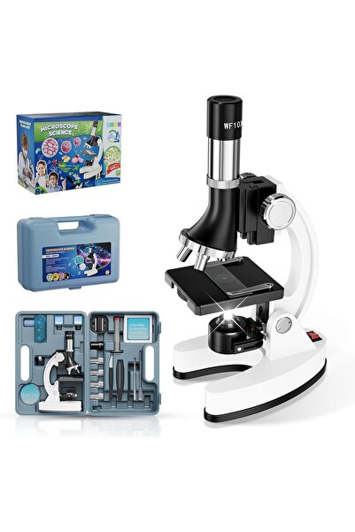 Arabest مجموعة ميكروسكوب علمي للأطفال - ميكروسكوب بتكبير 1200 مرة للأطفال من ...