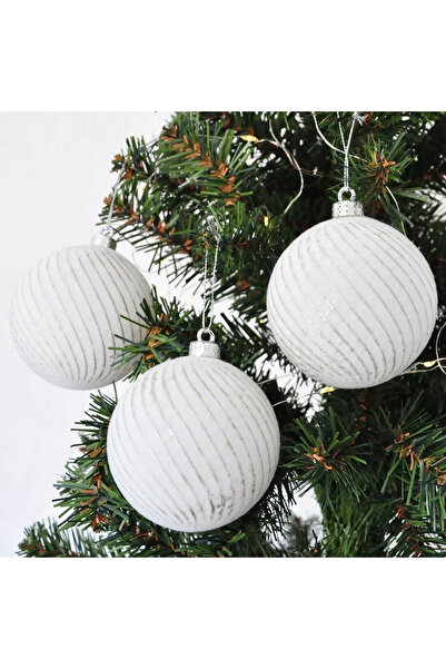 Generic Brand Luxury Tree Ornaments 3-Piece - 8cm - White Model 4