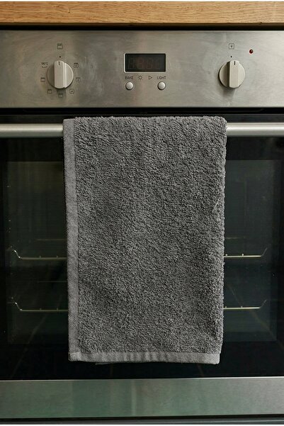 Anılsan Mutfak Havlusu El Havlusu Düz Antrasit %100 Pamuk 40x60 Cm