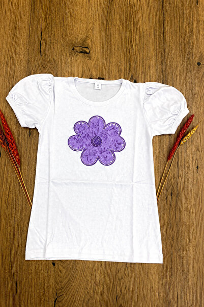 ÇLM STORE Κοριτσίστικο χτενισμένο βαμβάκι με σχέδιο μαργαρίτας