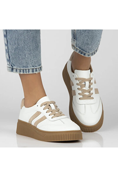 Filippo leather sneaker 6776 white-beige