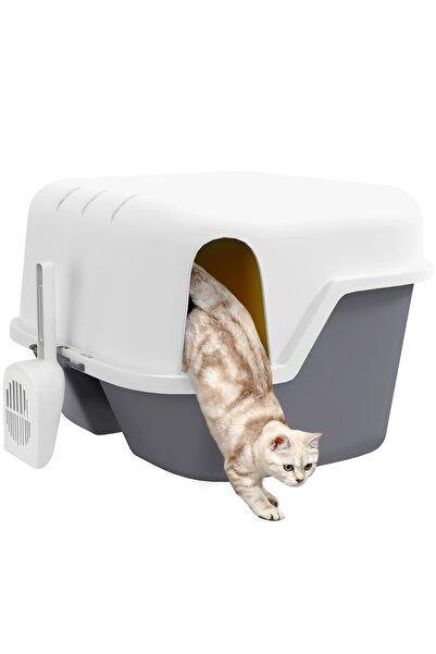 OEM Re-Bloom Cat Litter Box, Polypropylene, Cream/Grey, 50 x 50 x 39 cm