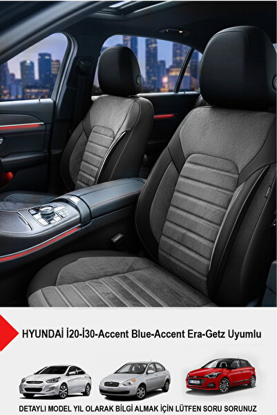GM-DESIGN Alcantara Series Luxury Car Seat Cover - (Compatible with Hyundai İ...