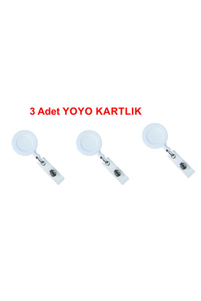 ASYA GIFTS Yoyo White Collar Card Holder 3 Pieces