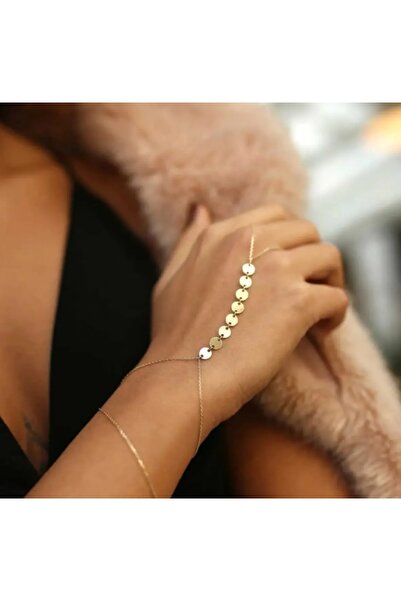 stainless steell Gold Color Sf Thin Chain Sequin Steel Shahmeran