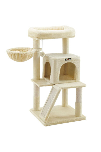 OEM Cat play set, tree type, 2 beds, hiding places, 48x48x96 cm, beige