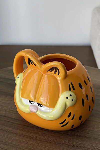 CİYU TİCARET Garfield 3D Tasarımlı Seramik Kupa Bardak Hediyelik Garfield Kup...